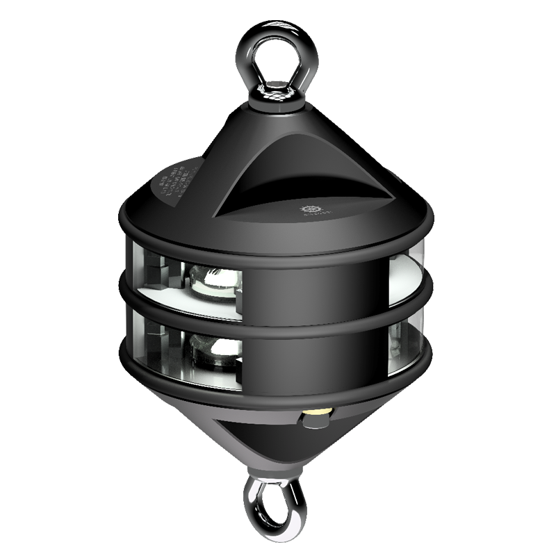 3nm 360° White, Double, hoist, black anodized